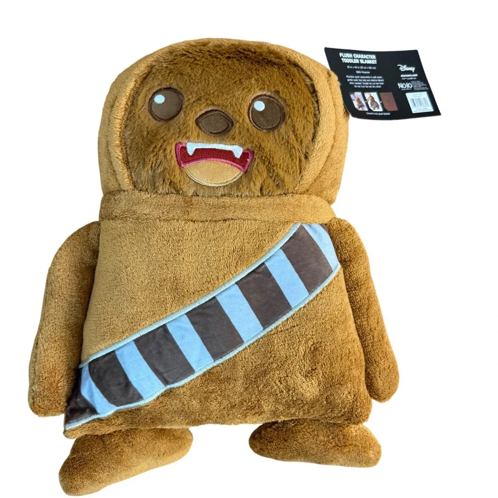 Disney Star Wars Chewbacca Plush Character Toddler Blanket‎ 30x40 New NWT